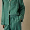 Tranquil Green Tencel Linen Blend Women's Pyjama Trouser Set Piglet