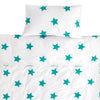 Tuquoise Star Toddler Cot Bed Duvet Set Lulu and Nat