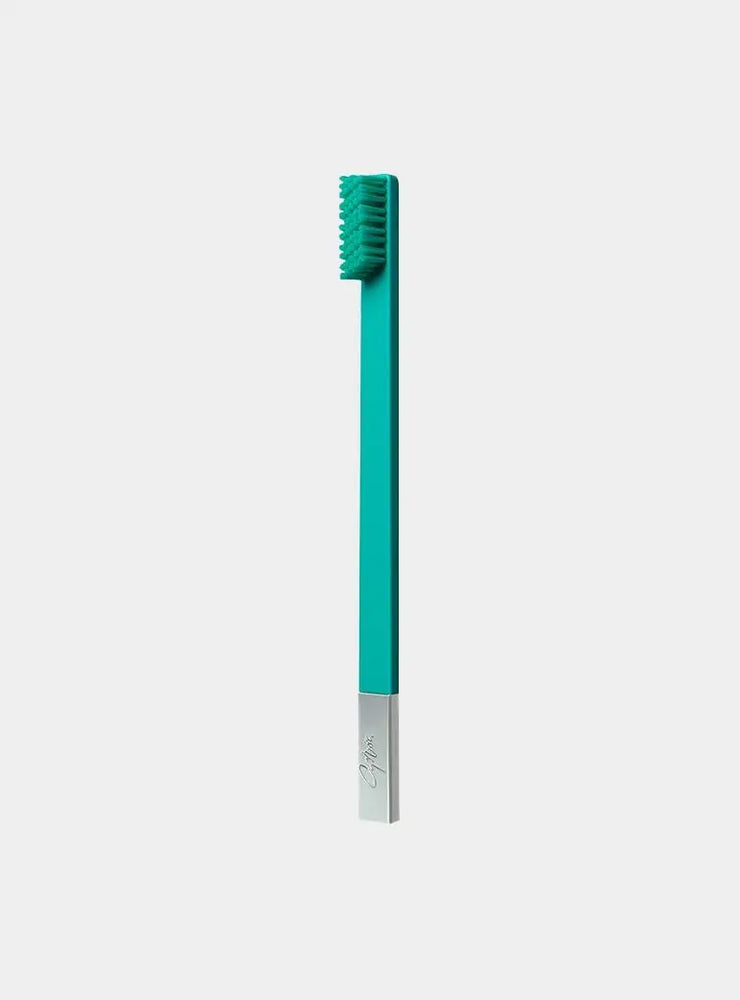 Turquoise Blue Silver Toothbrush APRIORI