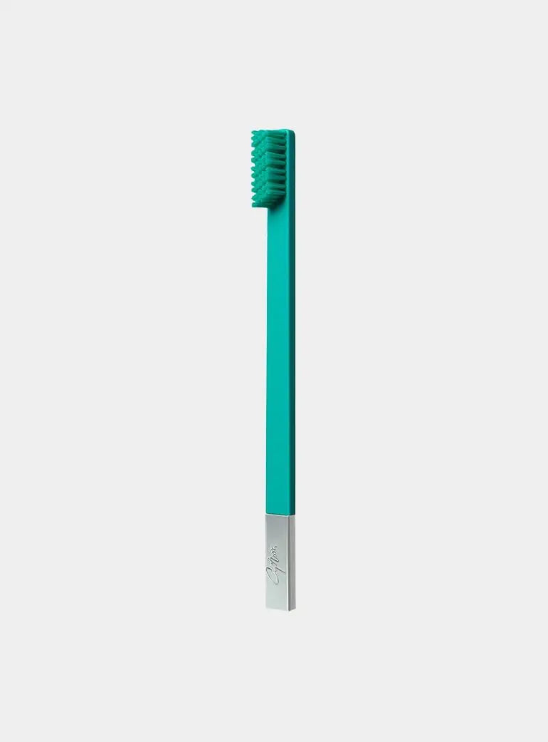 Turquoise Blue Silver Toothbrush APRIORI