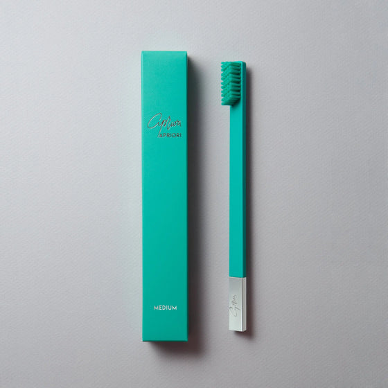 Turquoise Blue Silver Toothbrush APRIORI