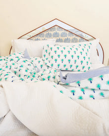  Turquoise Palm Tree Bedding Set Lulu and Nat