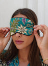 Turquoise Satin Eye Mask