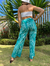 Turquoise Wide Leg Trousers Wear the World