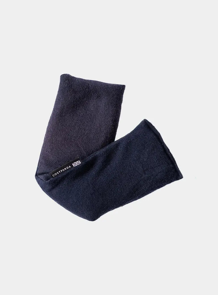 UK Made Natural Cotton Microwaveable Wheat Wrap - Navy Blue CosyPanda