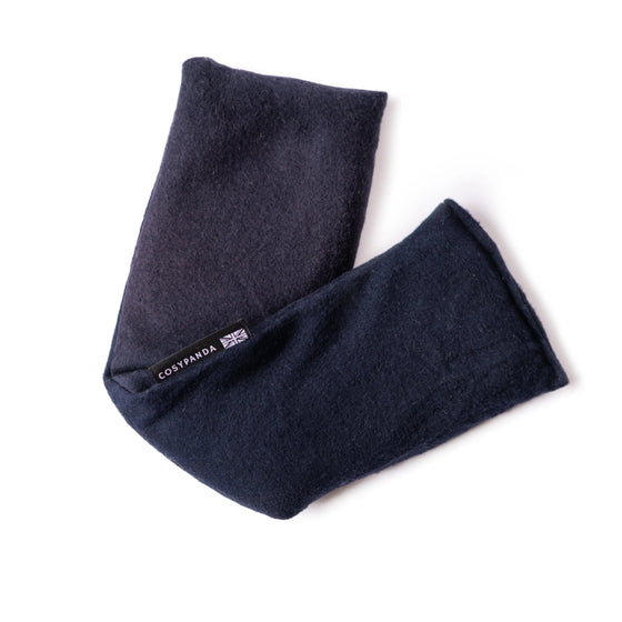 UK Made Natural Cotton Microwaveable Wheat Wrap - Navy Blue CosyPanda