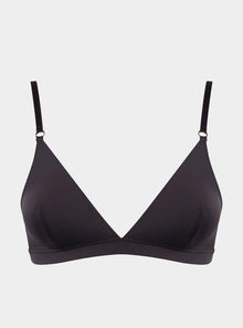  I.D. Line Soft Triangle Fine Black Mesh Bralette NOKAYA