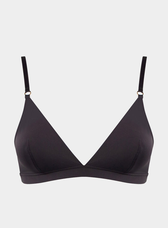 Ultra Black Soft Triangle Bralette NOKAYA