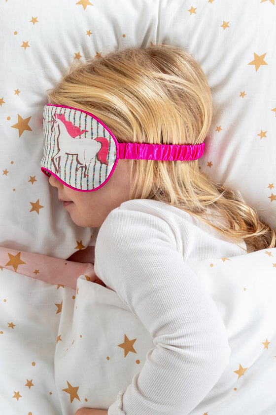 Silk Eye Mask for Kids / "Unicorns" Jessica Russell Flint