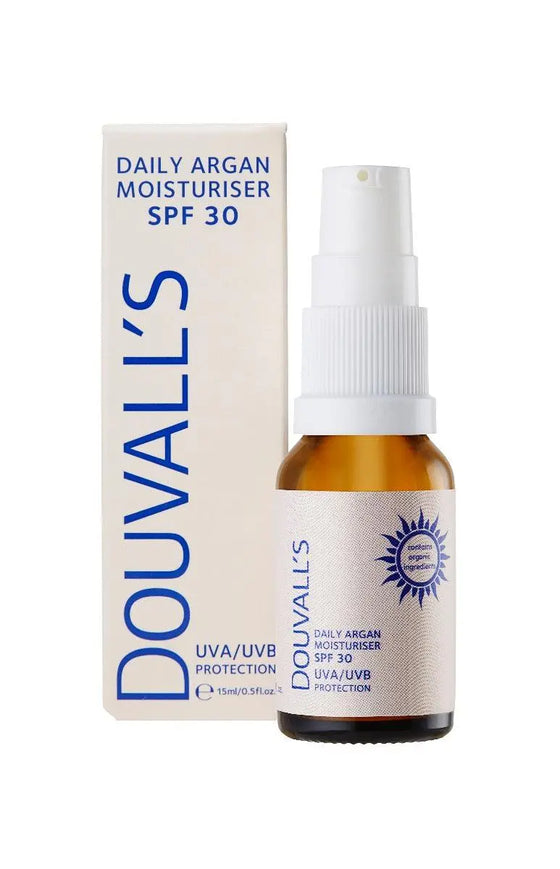 Argan Daily Moisturiser With SPF30 UVA/UVB Protection 15ml Douvalls Beauty