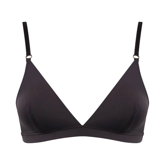 Ultra Black Soft Triangle Bralette NOKAYA