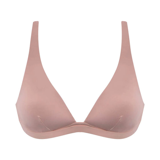 Ultra Padded Nude Wireless Triangle Bralette NOKAYA