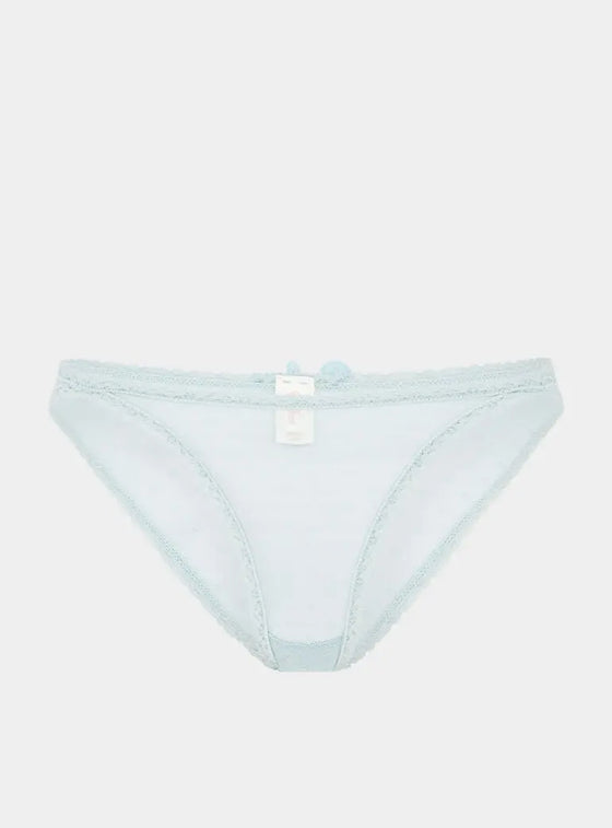 Ume Recycled-Lace Mid-Rise Briefs - Fjordland Green Peachaus