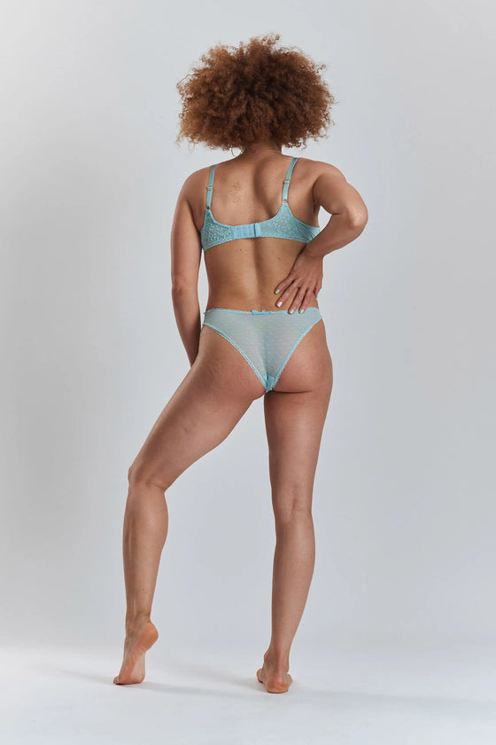 Ume Recycled-Lace Mid-Rise Briefs - Fjordland Green Peachaus