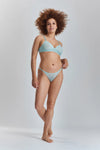 Ume Recycled-Lace Mid-Rise Briefs - Fjordland Green Peachaus