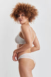 Ume Recycled-Lace Mid-Rise Briefs - Glacier White Peachaus