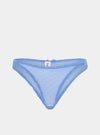 Ume Recycled-Lace Mid-Rise Briefs - Mountain Blue Peachaus