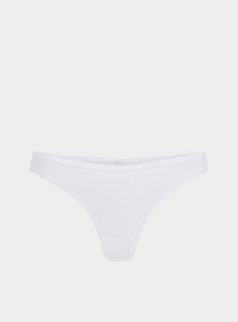  Ume Recycled-Lace Mid-Rise Briefs - Glacier White