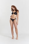 Ume Recycled-Lace Mid-Rise Briefs - Volcanic Black
