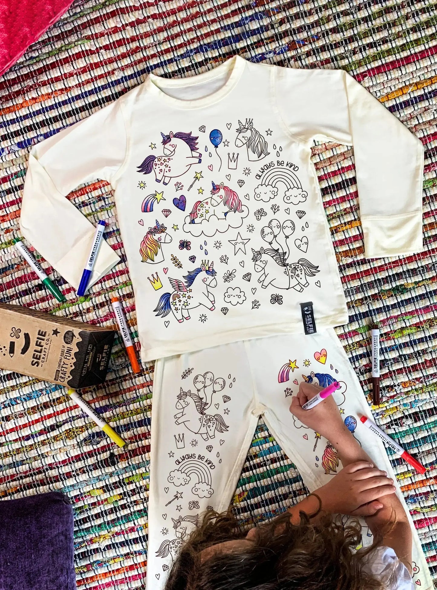 Unicorn Colour in Pyjamas Selfie Craft Co