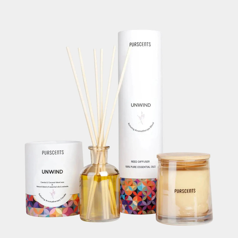 Unwind Scented Candle & Reed Diffuser Duo Purscents