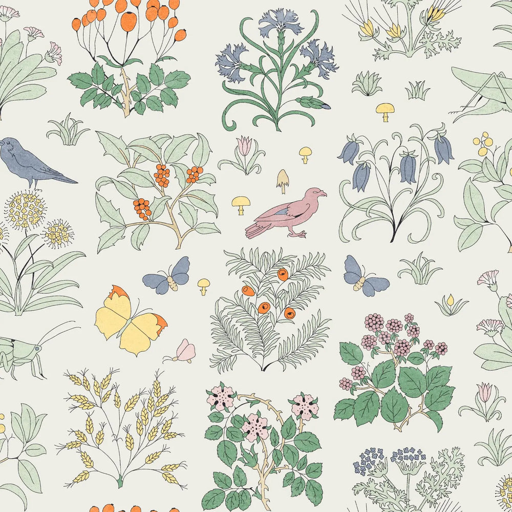 VOYSEY&#39;S GARDEN MAGNA Wallpaper - Off White House of Hackney