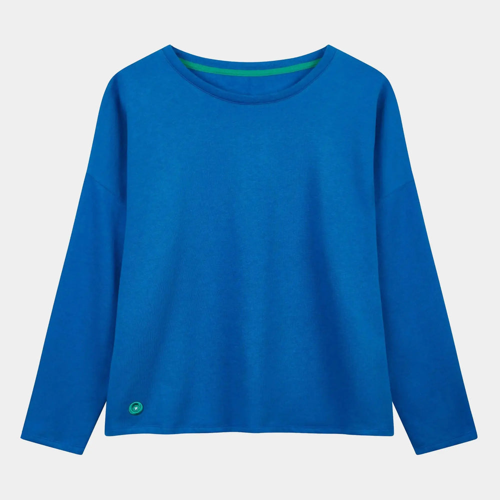 Vibrant Blue Unisex Boxy Sweatshirt Loungers