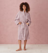 Vintage Rose Layla 100% Linen Robe The Secret Linen Store