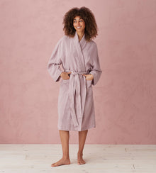  Vintage Rose Layla 100% Linen Robe The Secret Linen Store