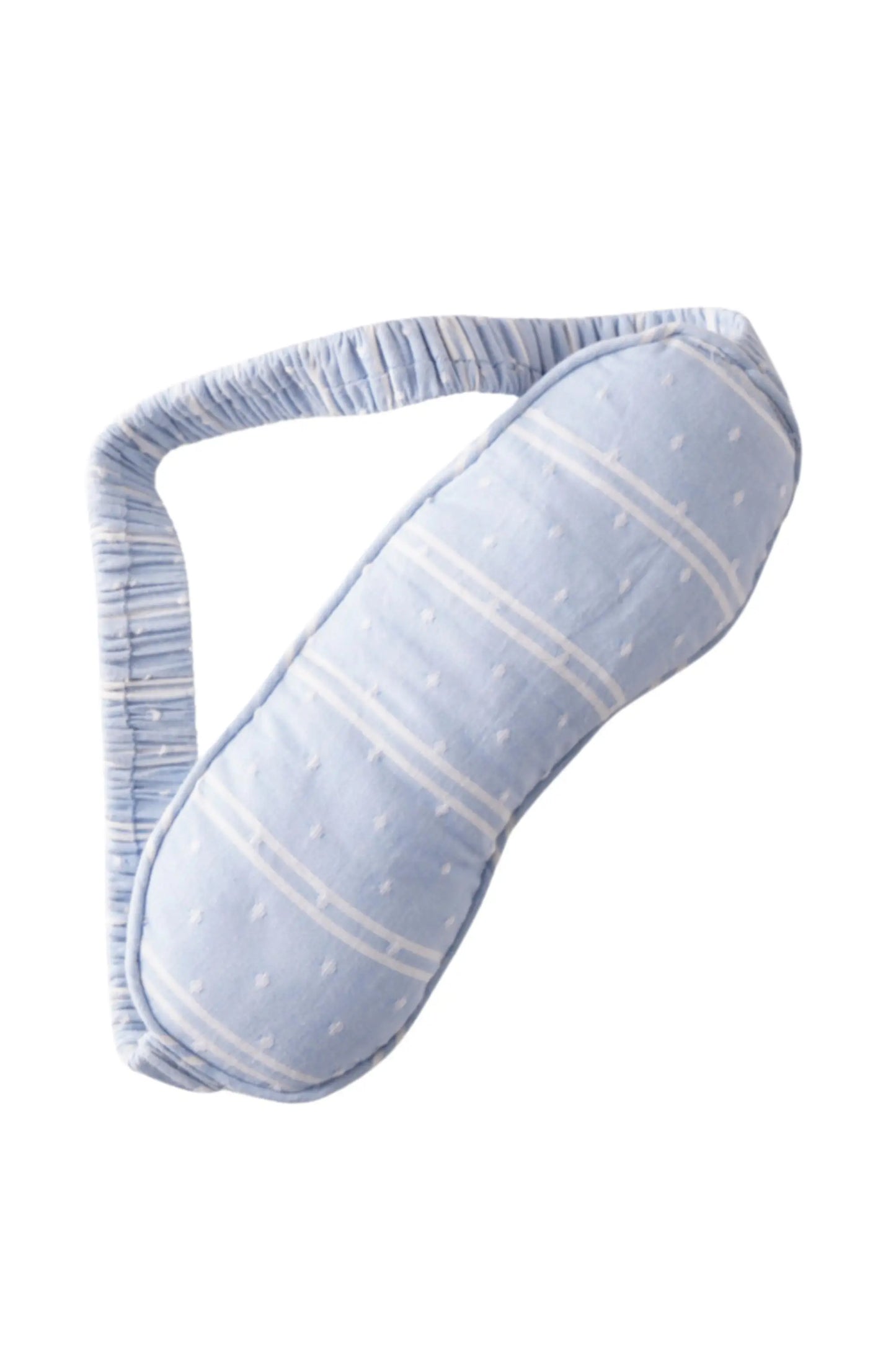 Viola Beach Stripe Ethical-Cotton Eye Mask - Glacier Blue Peachaus