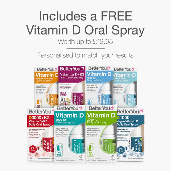 Vitamin D Test Kit + Free Vitamin D Oral Spray BetterYou