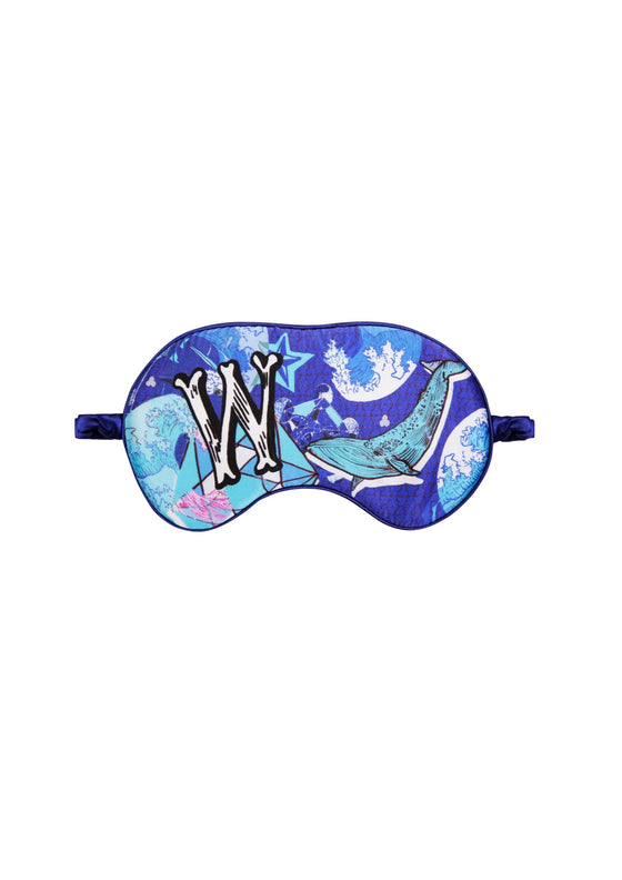 W for Whale Silk Eye Mask Jessica Russell Flint