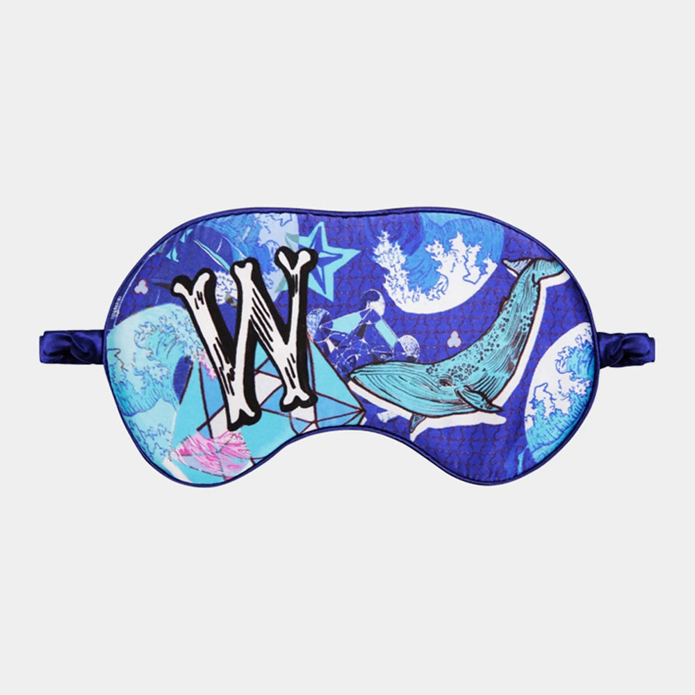 W for Whale Silk Eye Mask Jessica Russell Flint