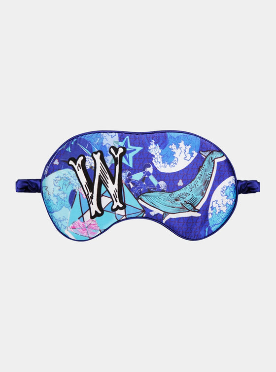 W for Whale Silk Eye Mask Jessica Russell Flint