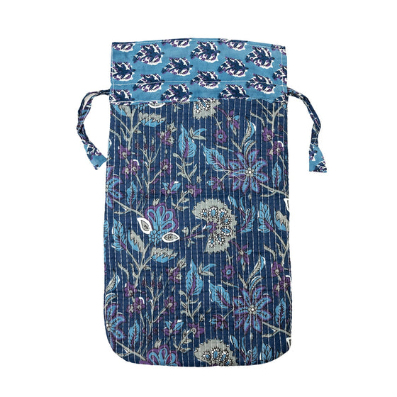 Blue Lagoon Quilted Hot Water Bottle Cover