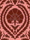 Wallpaper Acanthus and Wreath Red on Pink - £37.50 per Sq Metre Long Studio Design