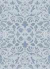 Wallpaper Hummingbird Damask Blue and Pale Blue - £37.50 per Sq Metre Long Studio Design