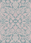 Wallpaper Hummingbird Damask Pink Sage - £37.50 per Sq Metre Long Studio Design