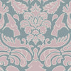 Wallpaper Hummingbird Damask Pink Sage - £37.50 per Sq Metre Long Studio Design