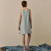 Warm Blue Gingham Linen Nightdress Piglet