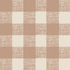 Warm Clay Gingham Wallpaper Piglet