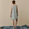 Warm Blue Gingham Linen Nightdress Piglet