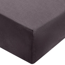  Washed Cotton Fitted Sheet Charcoal Grey MUJI UK