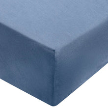  Washed Cotton Fitted Sheet | Light Blue MUJI UK