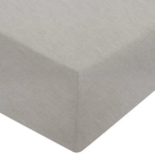  Washed Cotton Fitted Sheet | Light Grey MUJI UK