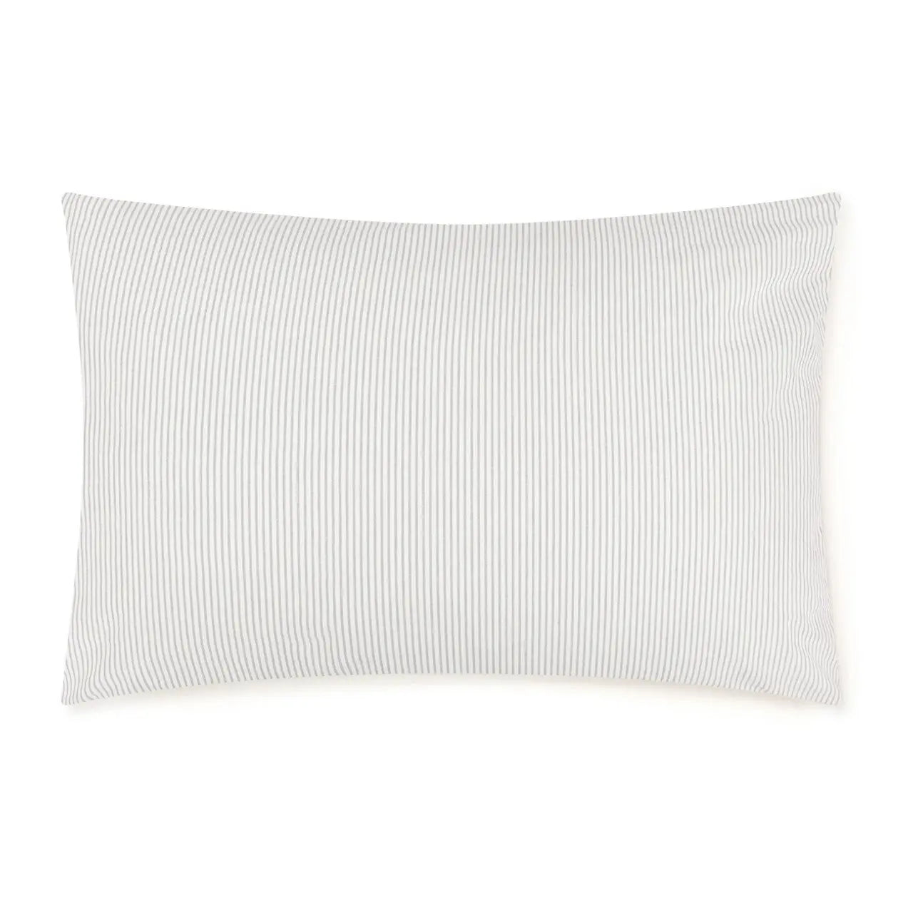 Washed Cotton Pillowcases Set of 2 | Light Grey Stripe MUJI UK