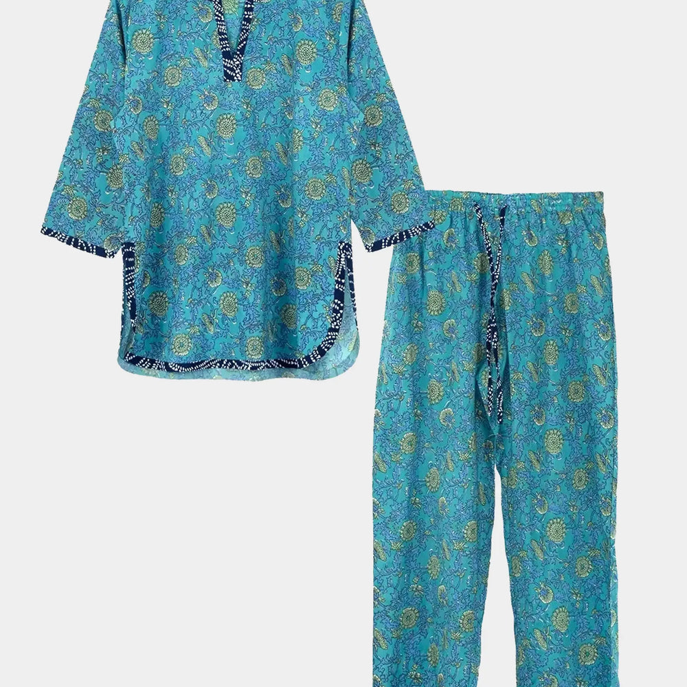 Waterlily Women's Floral Cotton Pyjamas inara