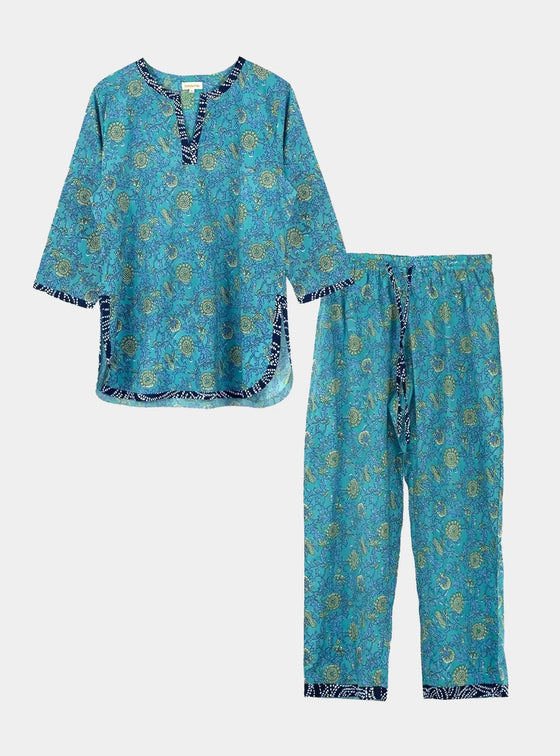 Waterlily Women's Floral Cotton Pyjamas inara