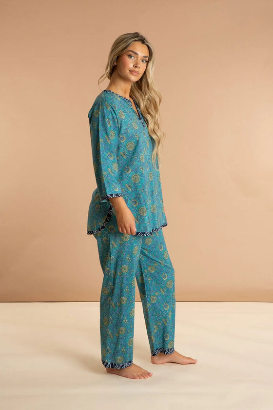 Waterlily Women's Floral Cotton Pyjamas inara