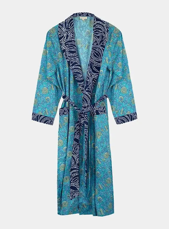 Waterlily Women's Floral Cotton Robe inara